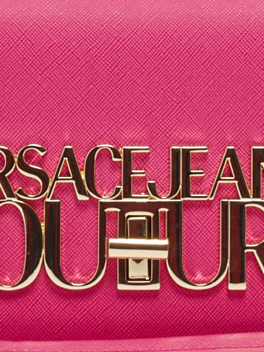 VERSACE  JEANS Couture Logo Plaque Chain-Linked Shoulder Bag image 1