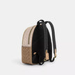COACH Court Backpack In Blocked Signature Canvas - Gold/Sand/Tan image 3