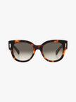 SALVATORE FERRAGAMO Brown Gradient Oval Ladies Sunglasses (Arriving In Delhi) image 0