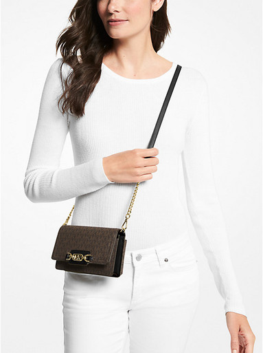 MICHAEL KORS  Extra-Small Heather Logo Crossbody Bag image 1
