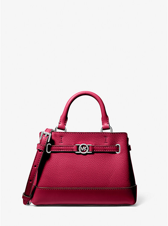 MICHAEL KORS Reed Extra-Small Pebbled Leather Satchel - Dk Raspberry image 0