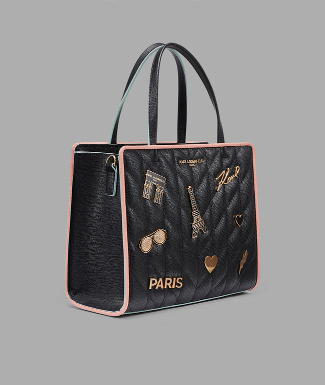 KARL LAGERFELD Maybelle Satchel With Pins And Contrast Trim image 1