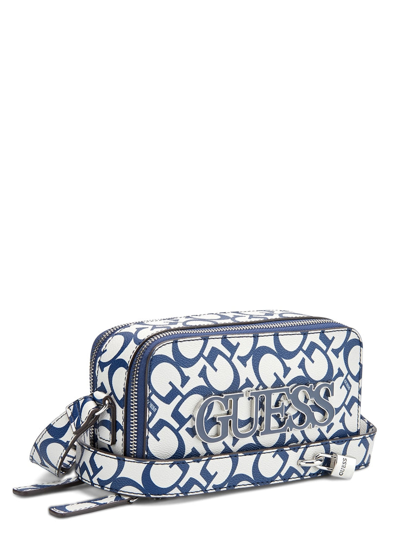 Guess Reinee Mini Double-Zip Crossbody - Blue image 1