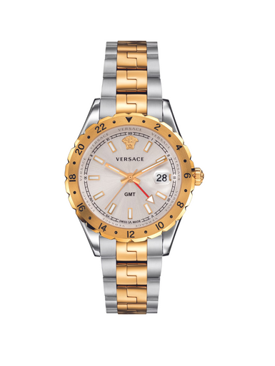 VERSACE  Hellenyium GMT Silver Dial Men's Watch image 0