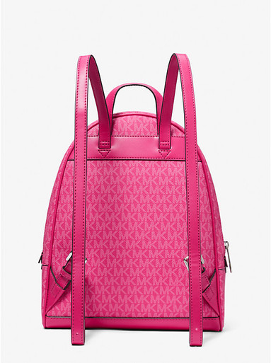 MICHAEL KORS  Rhea Medium Color-Block Signature Logo Backpack - Pitaya image 2