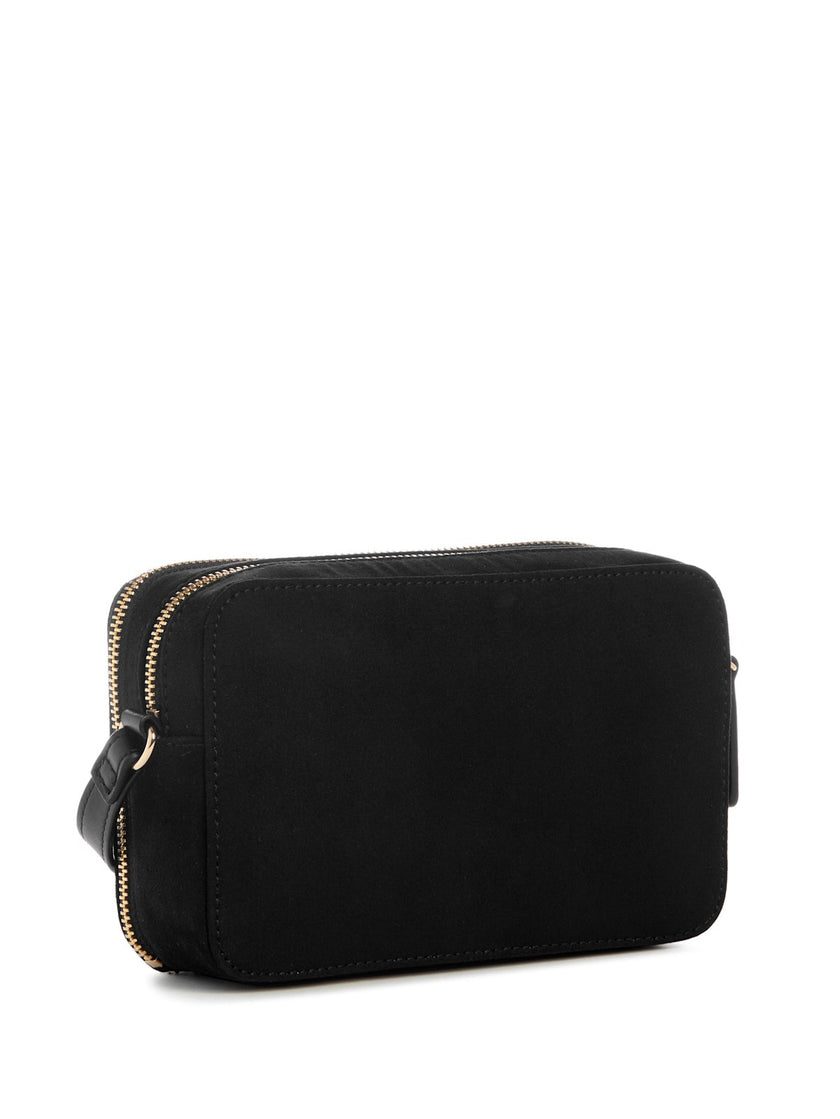 Guess Avelina Rhinestone Logo Double-Zip Crossbody - Black image 2