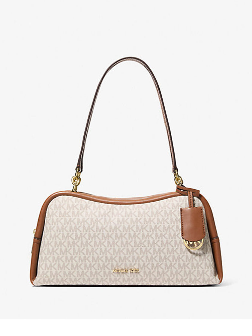 MICHAEL KORS  Cecily Medium Signature Logo Shoulder Bag - Vanilla image 0