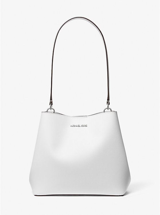 MICHAEL KORS Pratt Medium Shoulder Bag - Optic White image 0