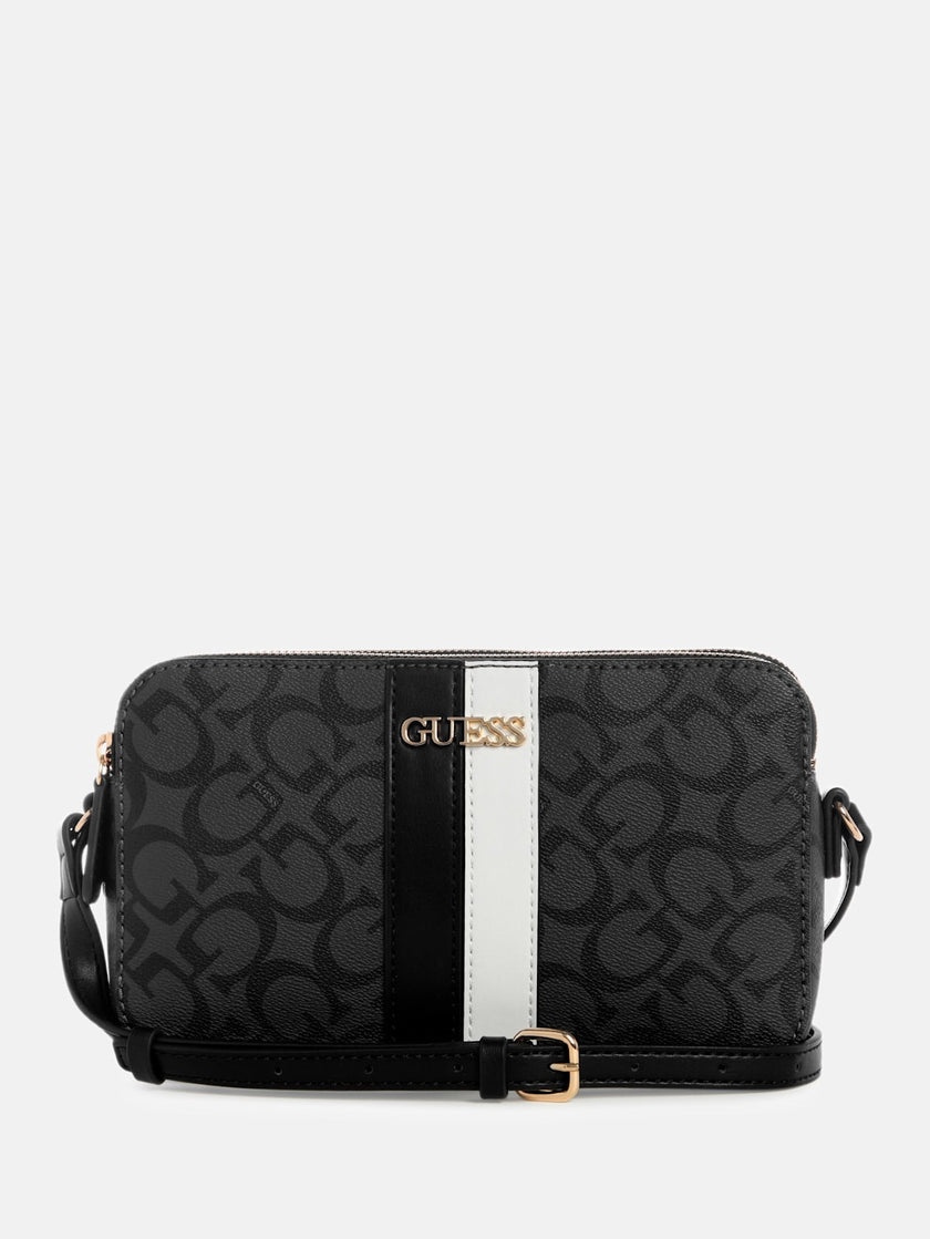 Guess Kyrie Logo Top-Zip Crossbody - Black image 0