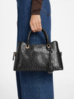 Guess Kiran Logo Shine Satchel - Black image 1