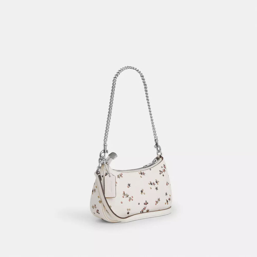 COACH Teri Mini Crossbody Bag With Star Print - Silver/Chalk Multi image 3