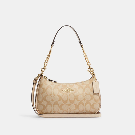 COACH Teri Shoulder Bag In Signature Canvas - Light Khaki Multi image