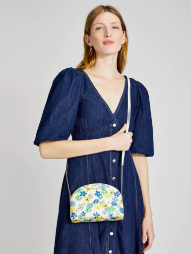 KATE SPADE  Spencer Floral Medley Double Zip Dome Crossbody image 1
