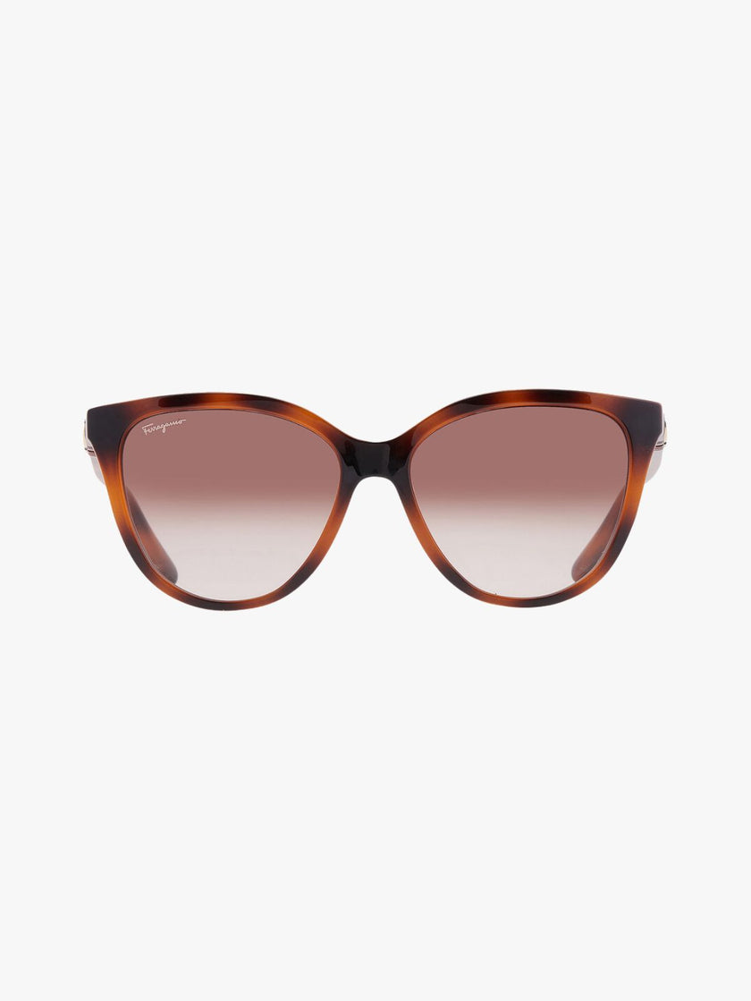SALVATORE FERRAGAMO Brown Gradient Cat Eye Ladies Sunglasses (Arriving In Delhi) image 0