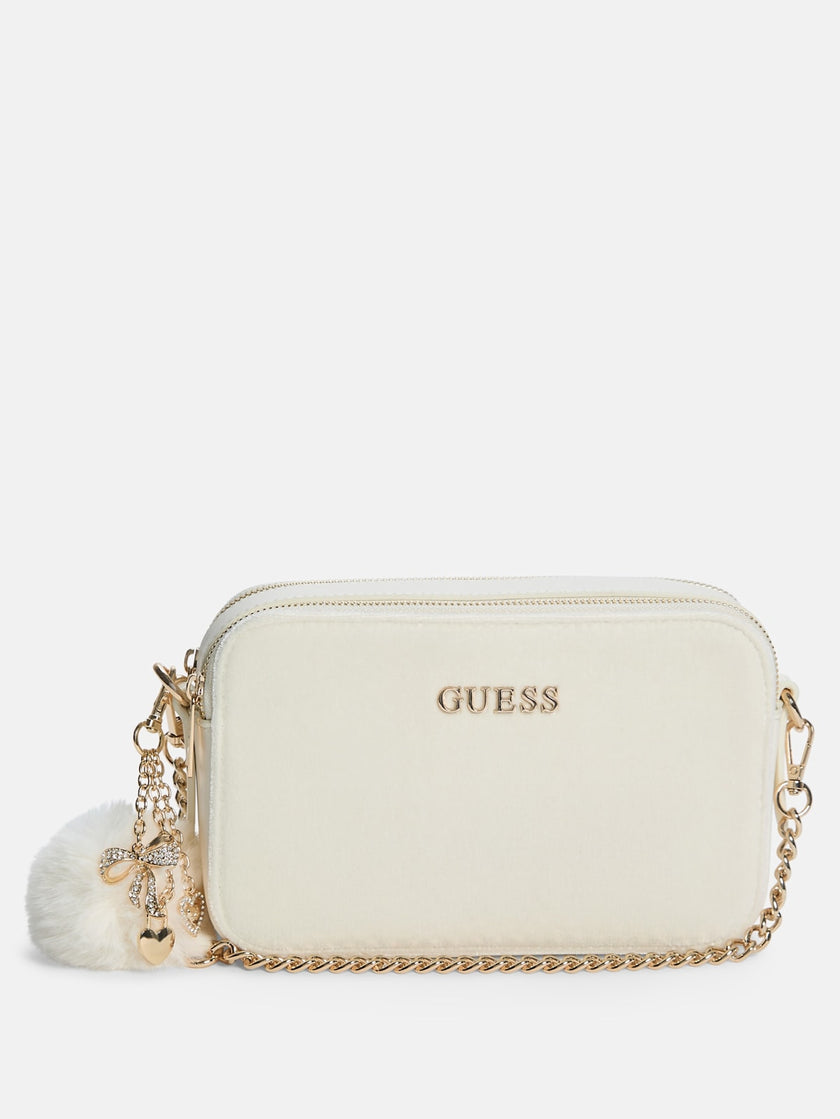 Guess Holly Velvet Crossbody - Off-White image 0