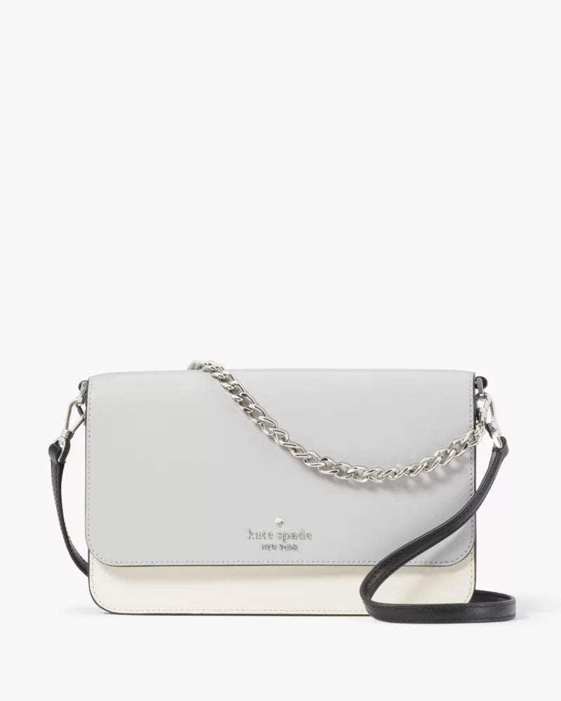 KATE SPADE Madison Willow Convertible Crossbody - Platinum Grey Multi image 0