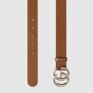 GUCCI GG Marmont Thin Belt  Brown image 1
