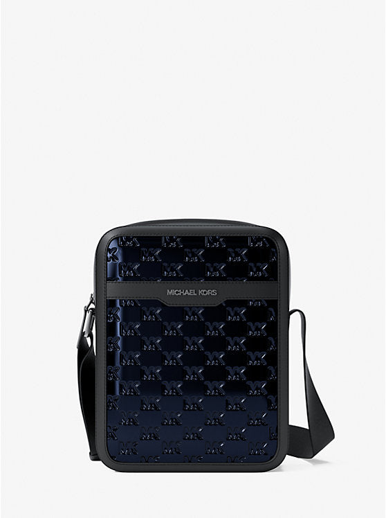 MICHAEL KORS Cooper Metallic Logo Debossed Flight Bag image 0