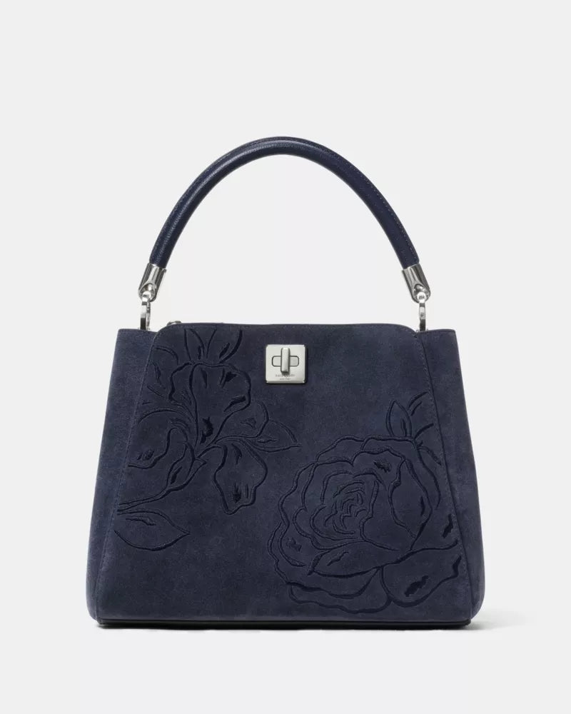 KATE SPADE Phoebe Suede Embroidered Medium Top Handle Bag image 0