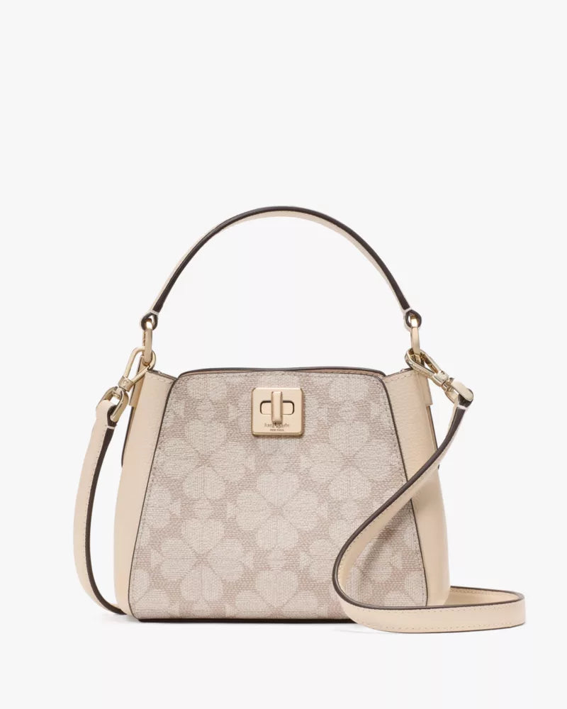KATE SPADE  Spade Flower Pvc Mini Top Handle Crossbody - Dark Beige Multi image 0