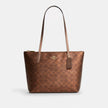 COACH Fiona Zip Tote Bag In Signature Canvas - Signature Canvas/Gold (Arriving In Delhi) image 0