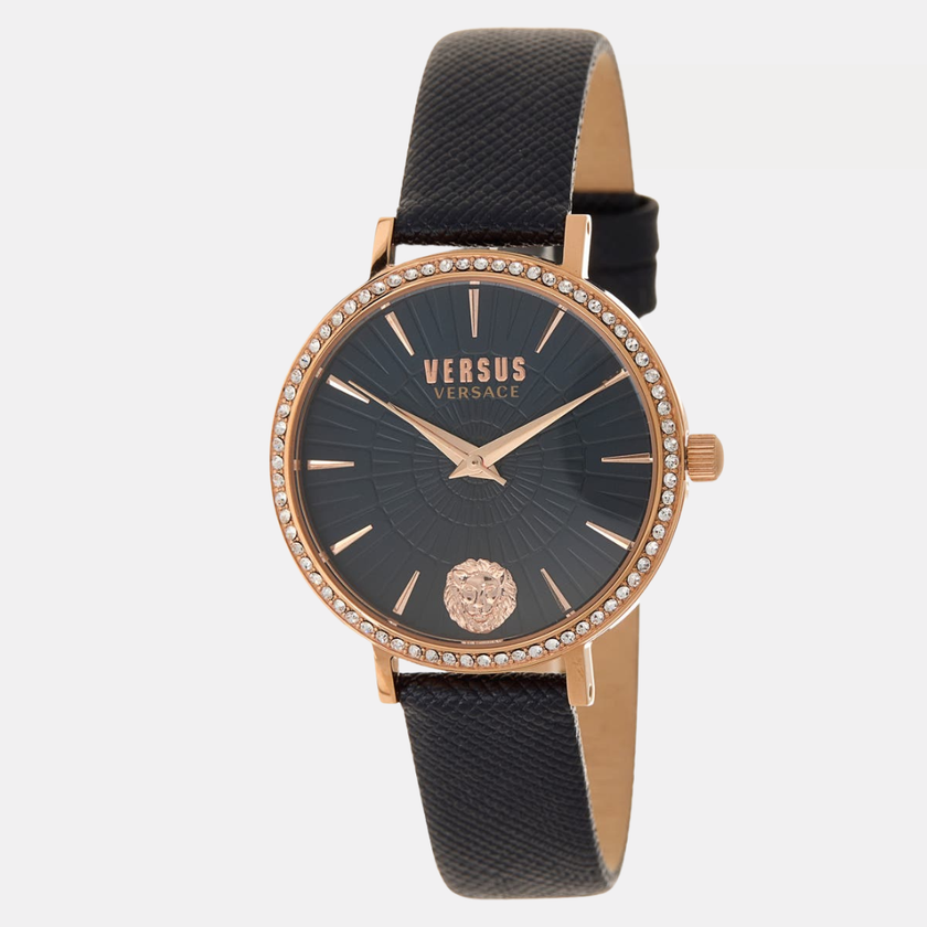 VERSUS Versace Mar Vista Swarovski Crystal Leather Strap Watch, 34mm image 0