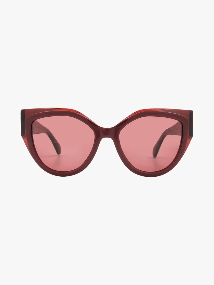 SALVATORE FERRAGAMO Burgundy Cat Eye Ladies Sunglasses (Arriving In Delhi) image 0