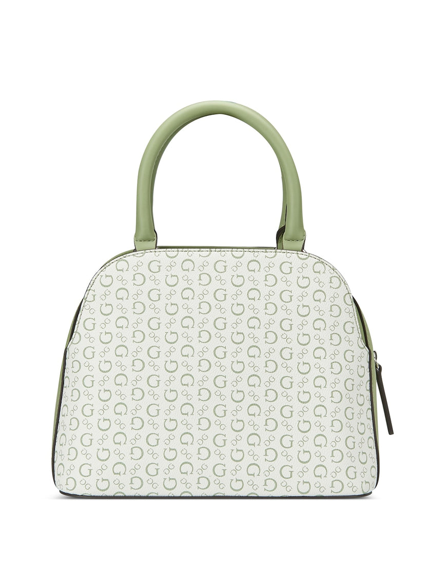 Guess Kamri Logo Mini Dome Satchel - Green image 2
