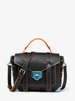 MICHAEL KORS Manhattan Medium Contrast-Trim Leather Satchel image 0