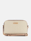 Guess Zakaria Debossed Logo Double-Zip Crossbody - Neutral image 4