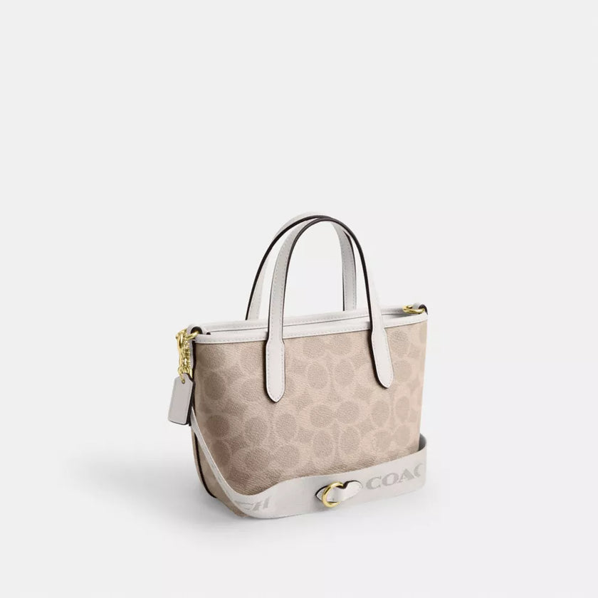COACH City Mini Tote Bag In Signature Canvas image 2