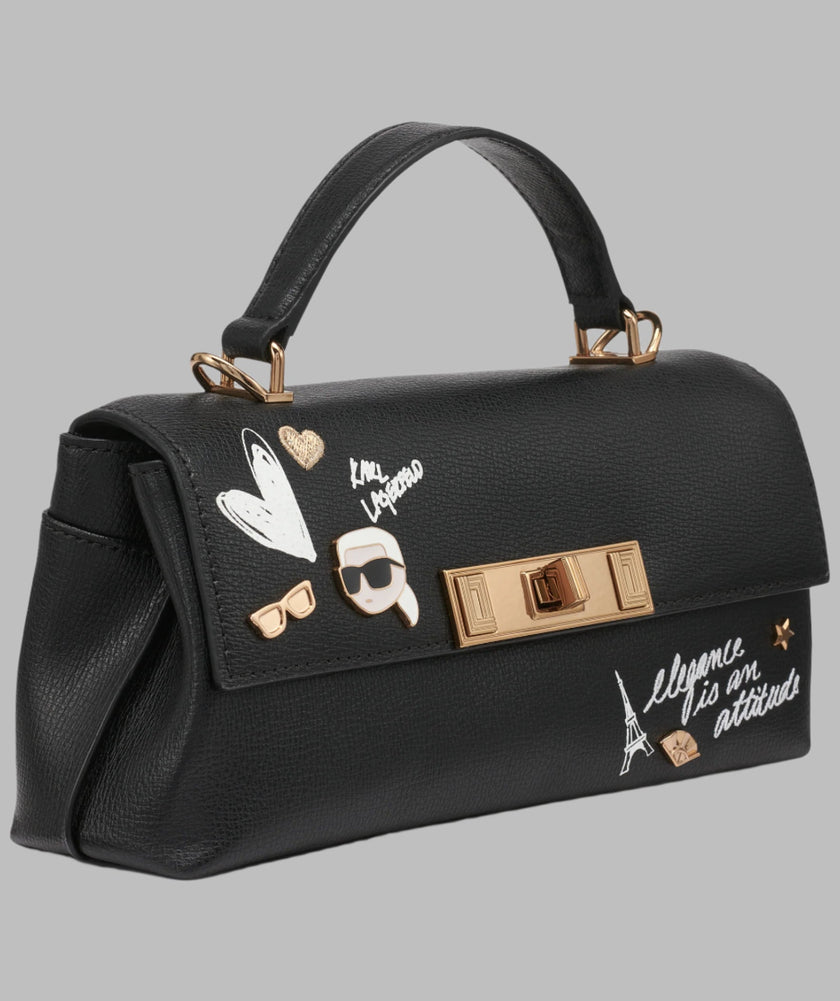 [AT DELHI] KARL LAGERFELD Nicolette Crossbody With Cate Pins - Black image 2