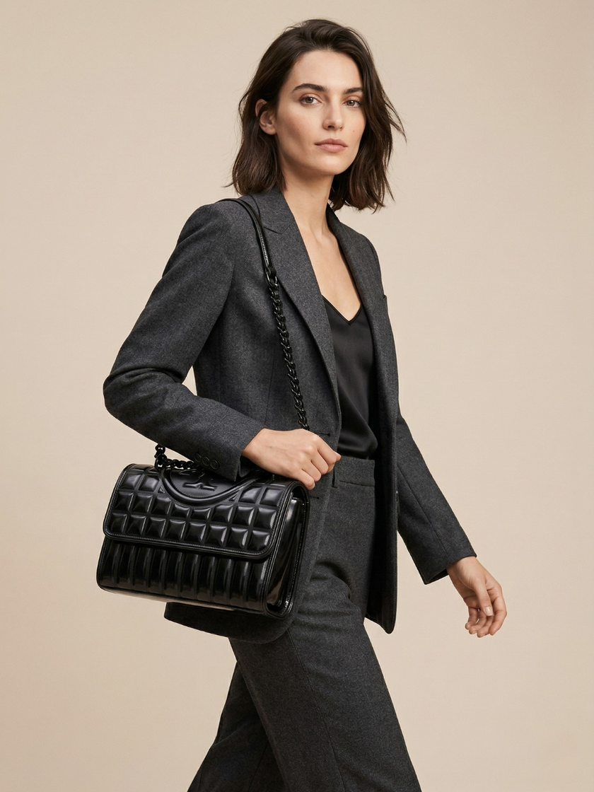 [AT DELHI] TORY BURCH Fleming Metallic Convertible Shoulder Bag image 2