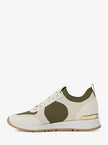 Michael Kors Jenkins Two-Tone Stretch Knit Trainer - Olive image 1