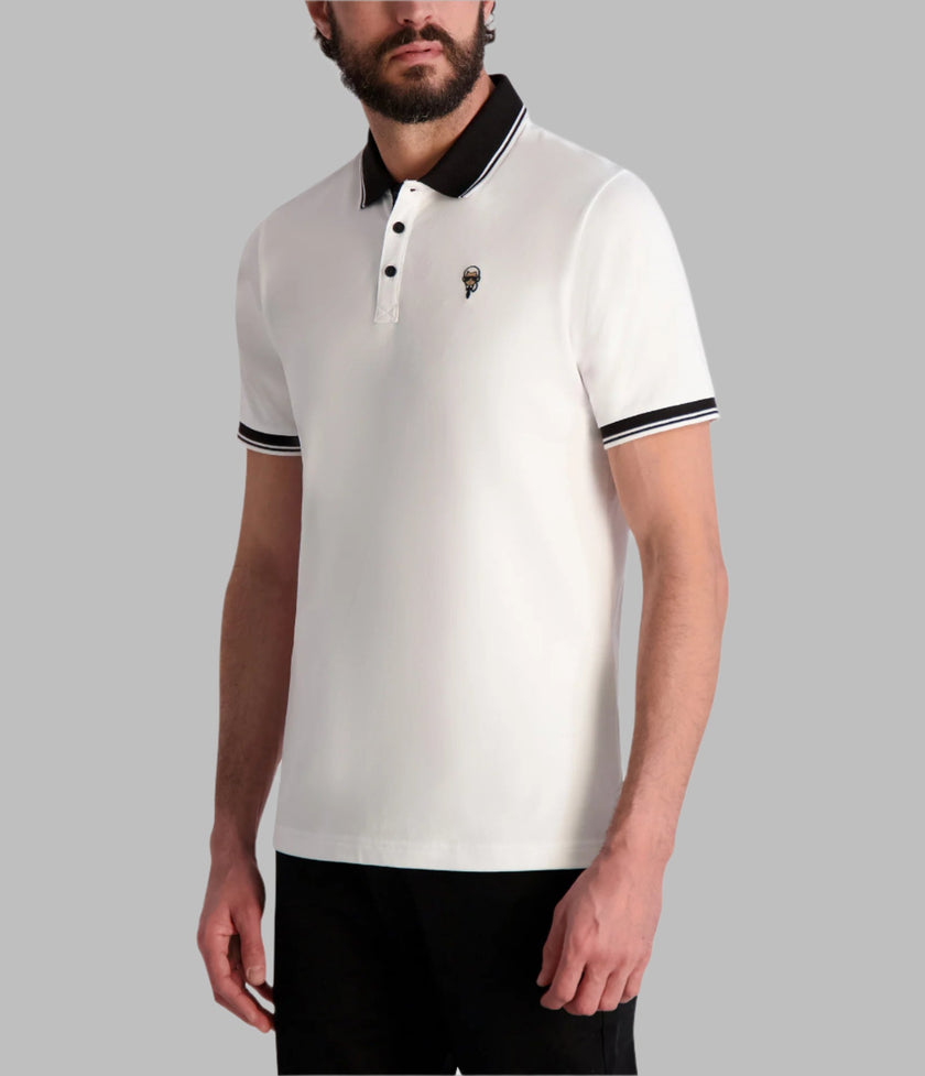 KARL LAGERFELD Karl Patch Polo - White image 2