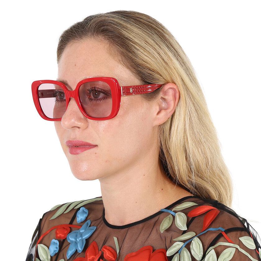 BURBERRY Helena Pink Square Ladies Sunglasses image 1