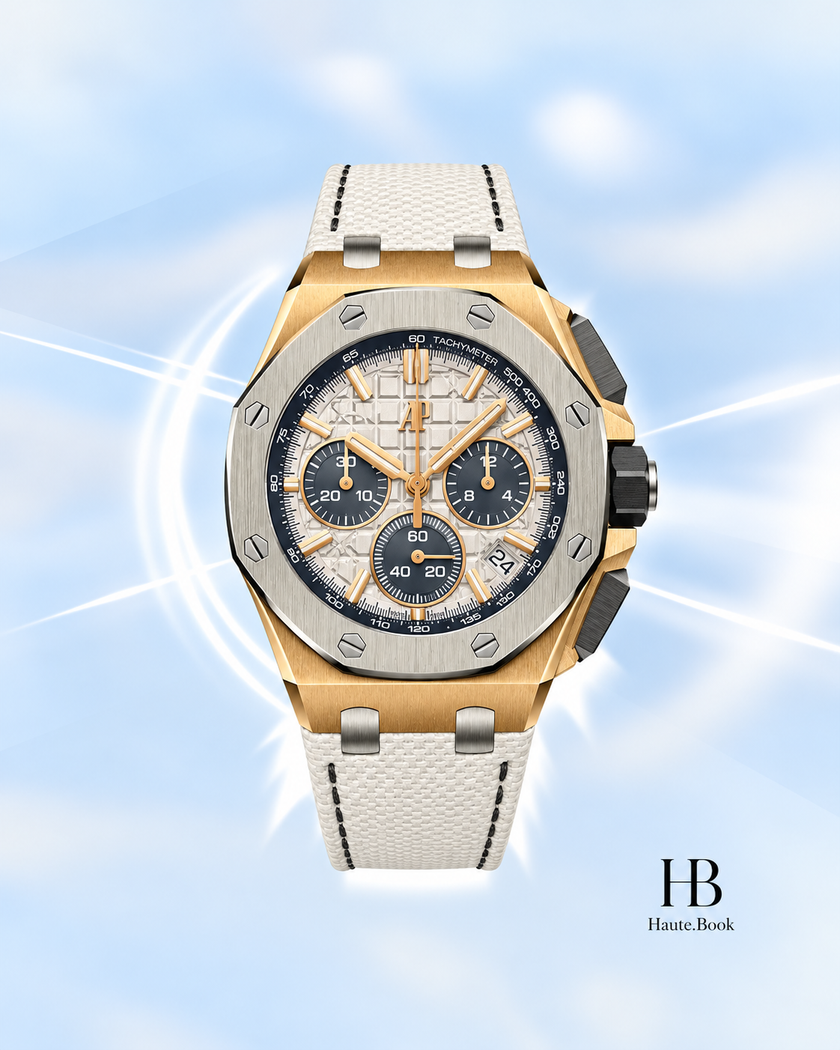 [Brand New] Audemars Piguet Royal Oak Offshore Selfwinding Chronograph Rose Gold Grey Méga Tapisserie Dial 
