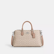 COACH Georgia Satchel Bag In Signature Canvas - Silver/Sand/Taupe image