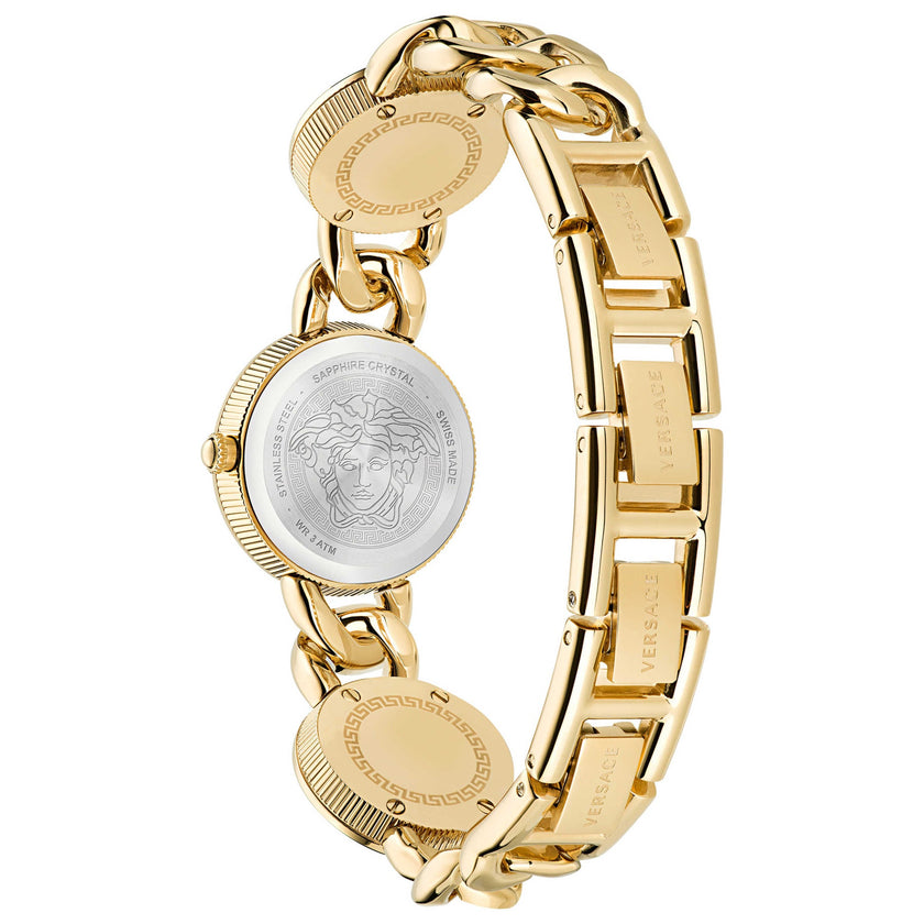 VERSACE Stud Icon 26MM IP Yellow Goldtone Stainless Steel Bracelet Watch image 2