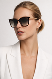 Jimmy Choo Grey Gradient Square Ladies Sunglasses (Arriving In Delhi) image 0