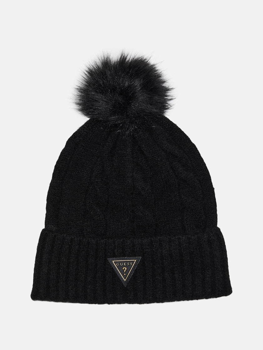 Guess Cable-Knit Beanie - Black image 0