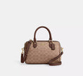 COACH Rowan Satchel Bag In Signature Canvas -  Gold/Tan/Brown image 0
