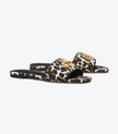 TORY BURCH Eleanor Slide - Reva Leopard  Perfect Black image 3