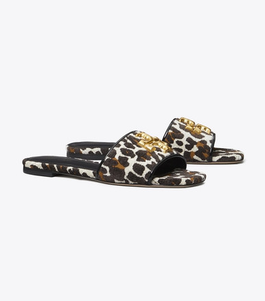 TORY BURCH Eleanor Slide - Reva Leopard  Perfect Black image 3