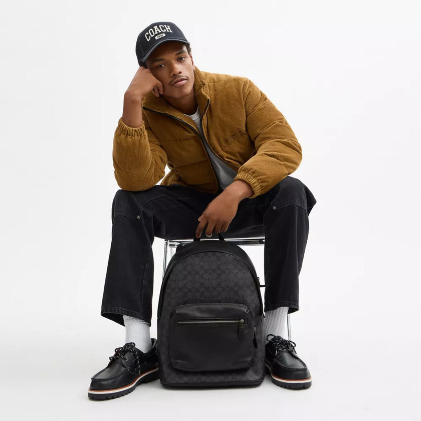 COACH West Backpack In Signature Canvas image 1
