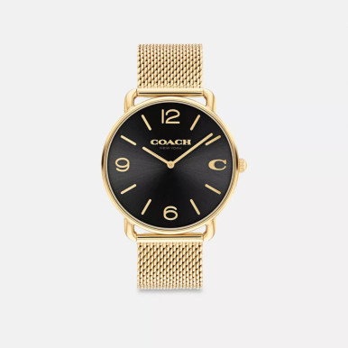 COACH Elliot Watch, 41 Mm - Gold/Black image 3