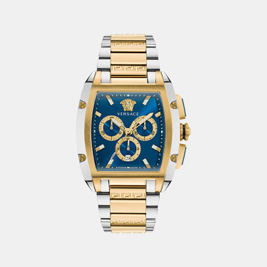 VERSACE Dominus Men Quartz Blue Dial Chronograph Stainless Steel Watch VE6H00723 (Arriving In Delhi) image 0