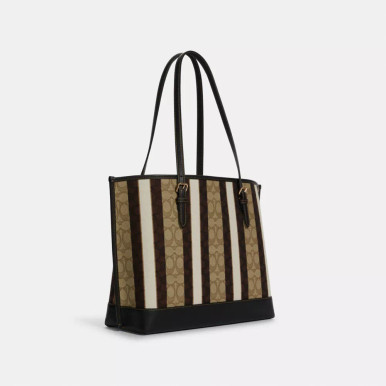 COACH Mollie Tote Bag In Signature Jacquard With Stripes image 0