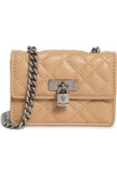 KURT GEIGER Micro Brixton Quilted Shoulder Bag - Camel