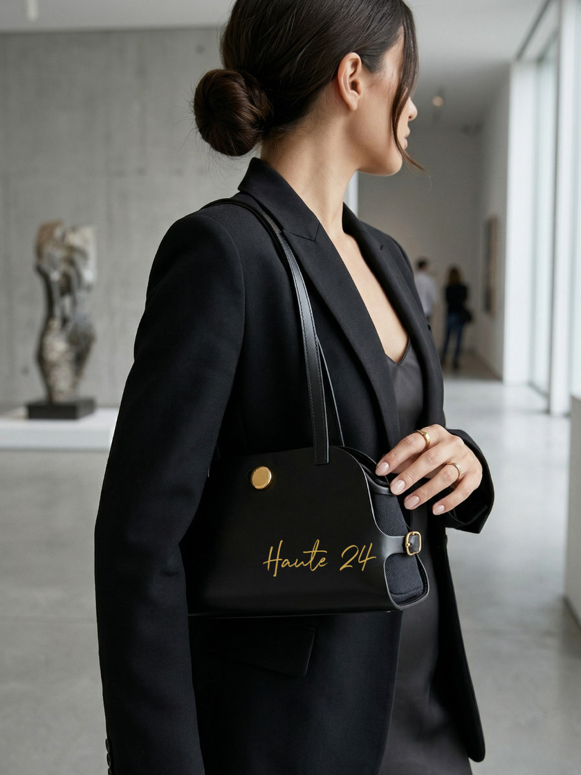 HERMÈS Vache Hunter & Toile Militaire Tablier Sellier image 0
